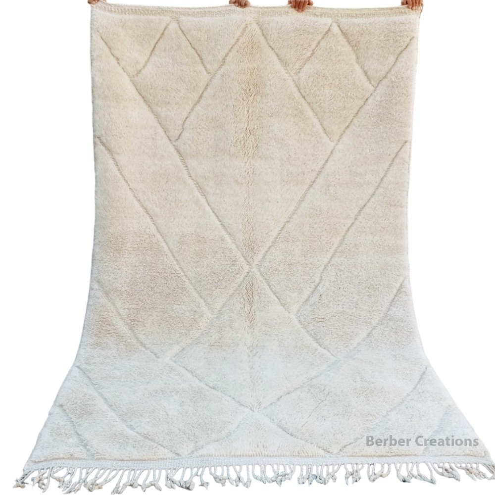 white moroccan beni mrirt rug