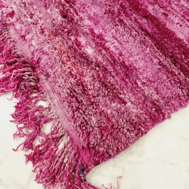 Vintage Moroccan Boujaad Berber Rug Purple 7’x10′