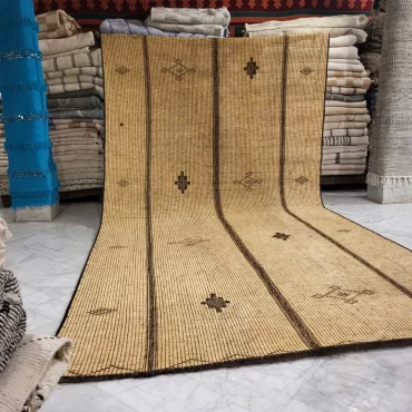 Tuareg Mat Tribal Vintage Mauritanian Rug 8’x16′