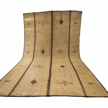 Tuareg Mat Tribal Vintage Mauritanian Rug 8’x16′