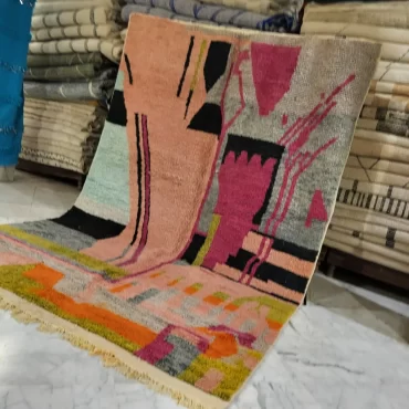 Vintage Moroccan Boujaad Berber Rug 7’x10′