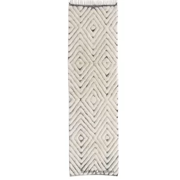 Textured Moroccan Runner Wool Rug  RR0006