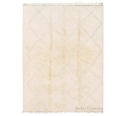 Handwoven Natural Berber Beni Wool Rug