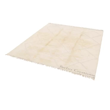 Handwoven Natural Berber Beni Wool Rug