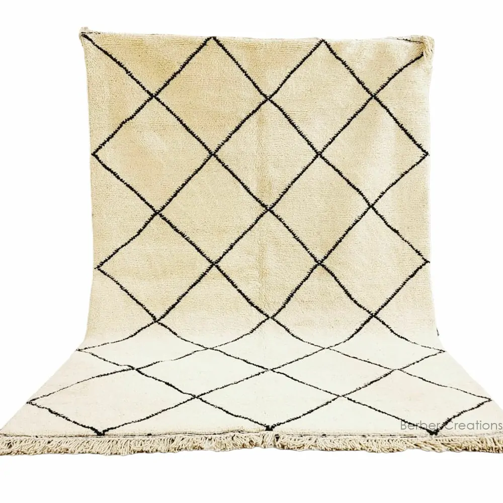 shag handmade moroccan beni ourain wool rug