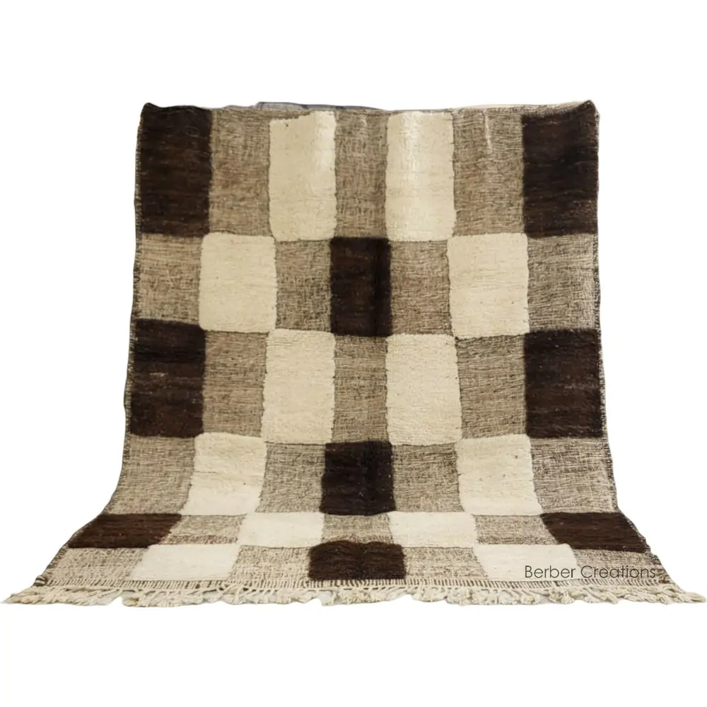 shag moroccan checkered wool rug