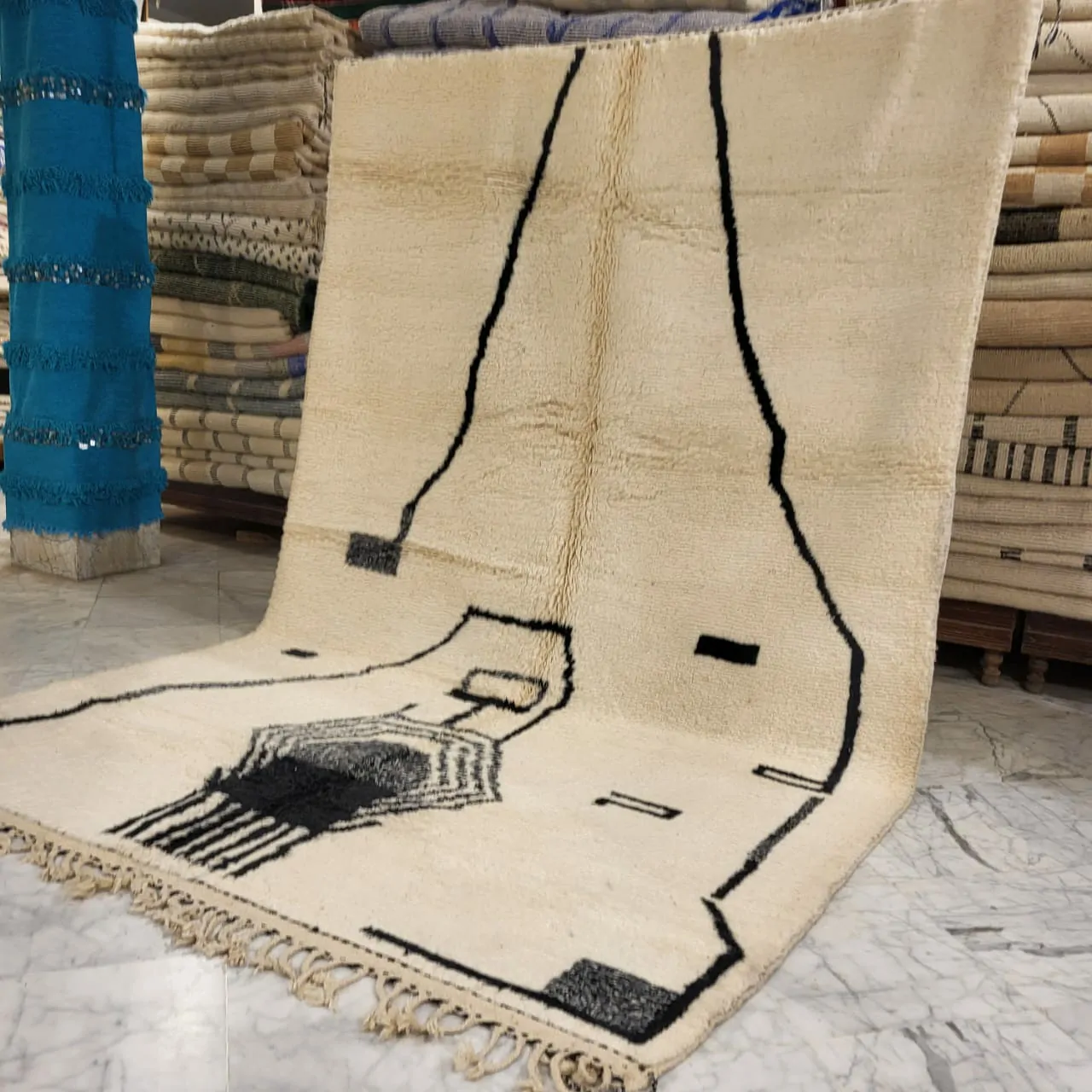 Shag Tribal Moroccan Abstract Rug 7'x10' - Image 9