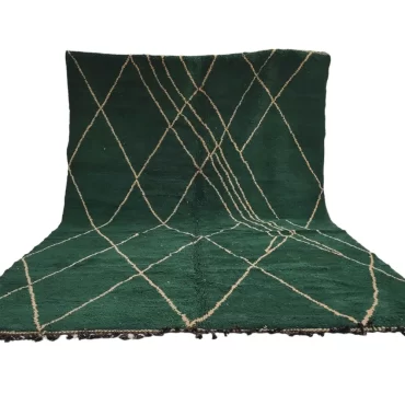 Shag Moroccan Beni Ourain Rug Green 10’x14′