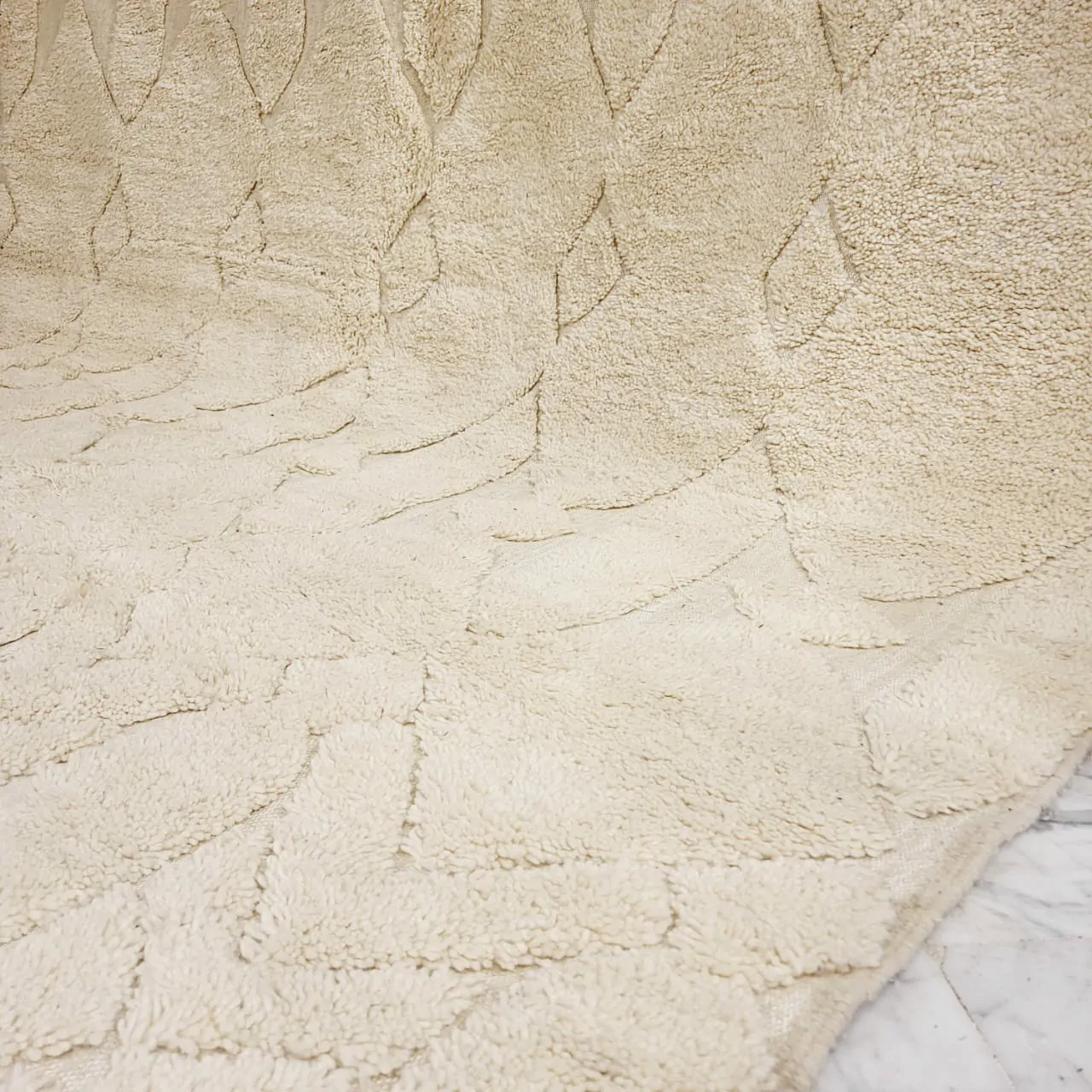 shag moroccan beni ourain wool rug - berber creations details 2