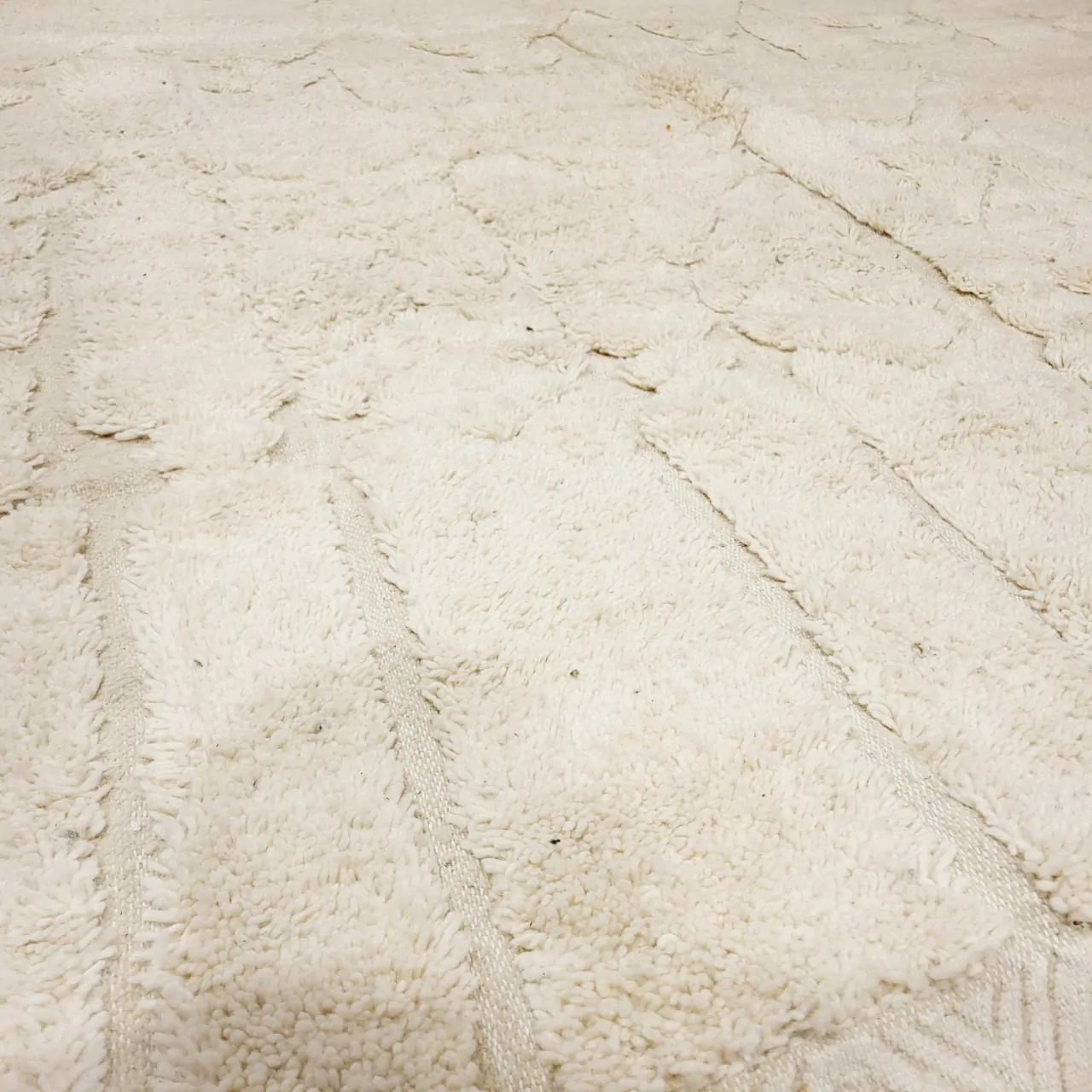 shag moroccan beni ourain wool rug - berber creations details 11