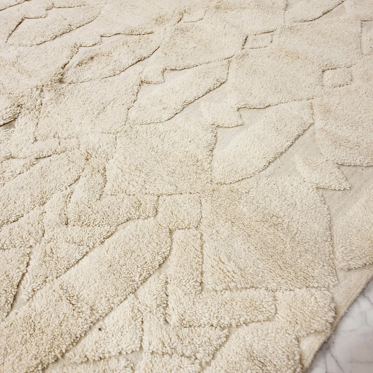 shag moroccan beni ourain wool rug - berber creations details 9