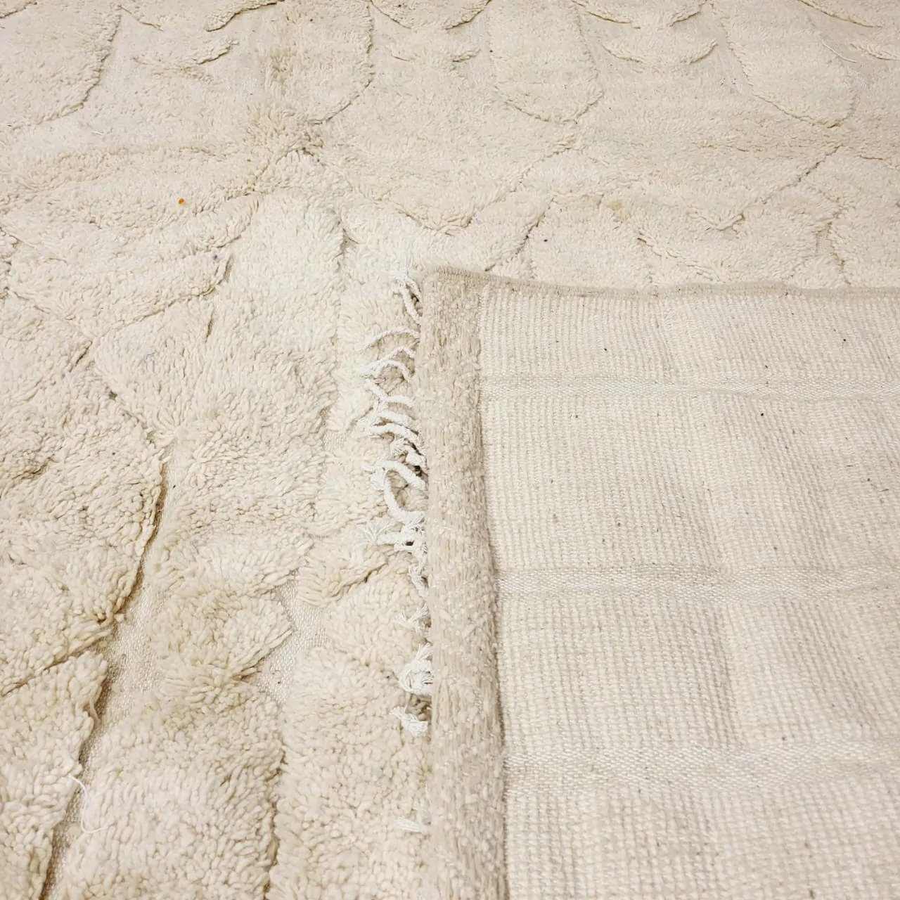 shag moroccan beni ourain wool rug - berber creations details 8