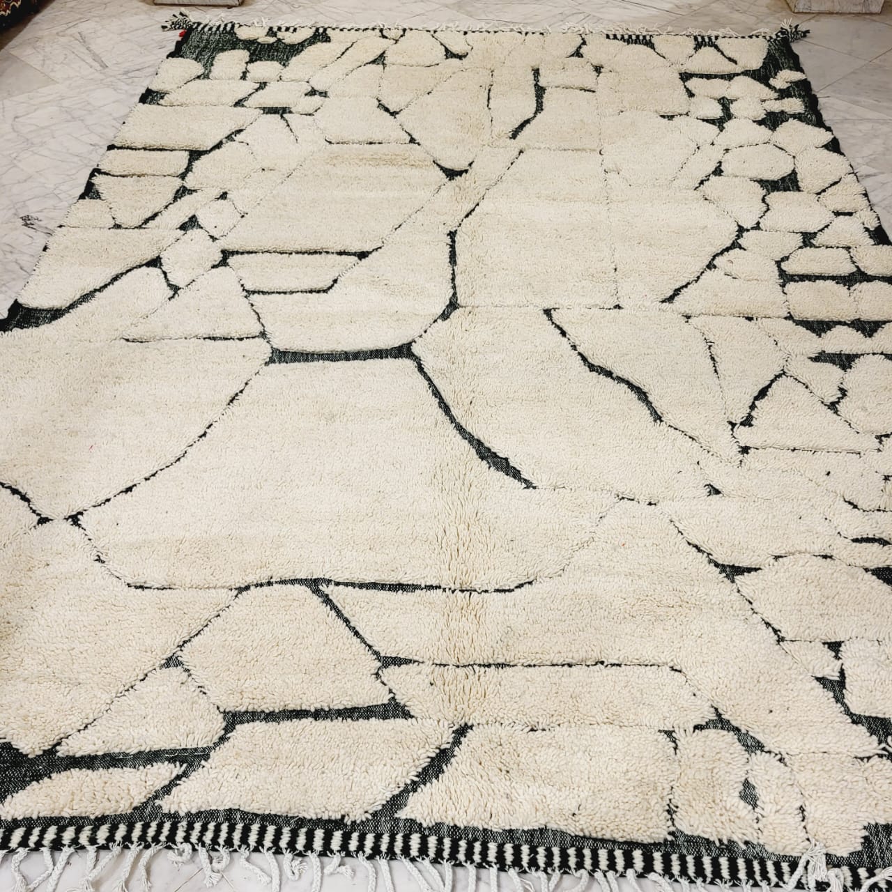 Shag Handmade Beni Ourain Rug 8'x12' - Image 3