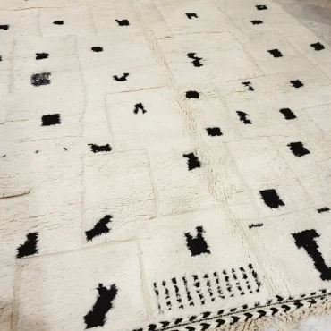 Shag Beni Ourain Moroccan Wool Rug 10’x13′