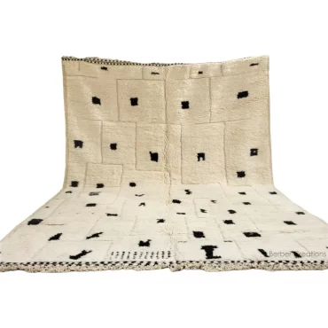 Shag Beni Ourain Moroccan Wool Rug 10’x13′