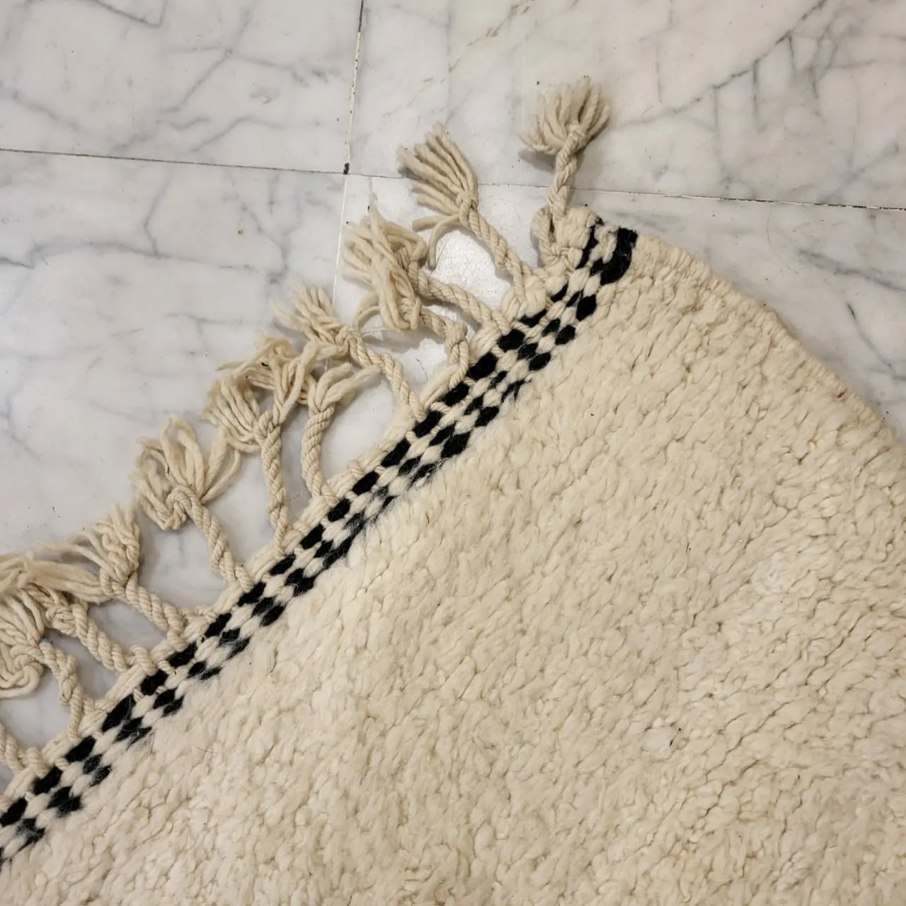 Shag Beni Ourain Moroccan Wool Rug 8'x11' - Image 10