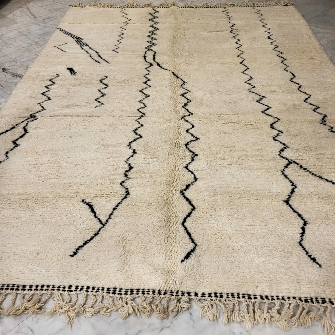 Shag Beni Ourain Moroccan Wool Rug 8'x11' - Image 12