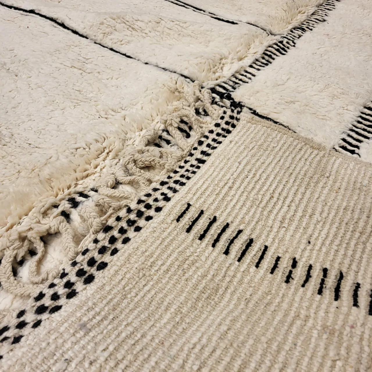 Shag Beni Ourain Moroccan Wool Rug 8'x11' - Image 2