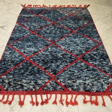 Shag Moroccan Beni Ourain Berber Rug 5’x8′