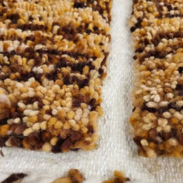 Shag Moroccan Beni Ourain Wool Rug Brown 7’x10′