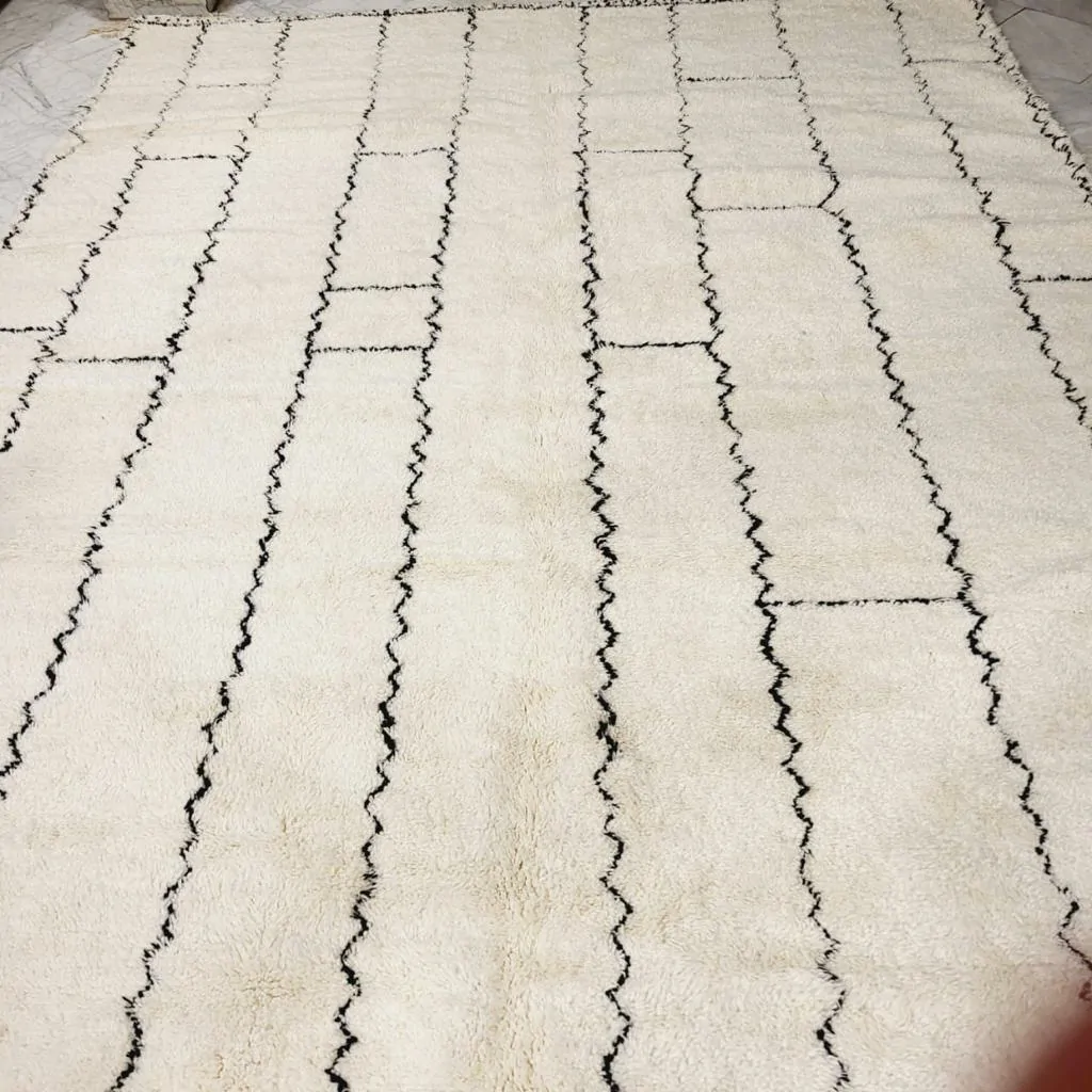 Shag Moroccan Beni Ourain Rug 10'x14' - Image 7