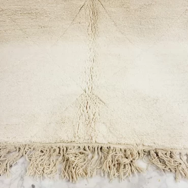 Shag Moroccan Beni Ourain Berber Rug Off White 7’x10′