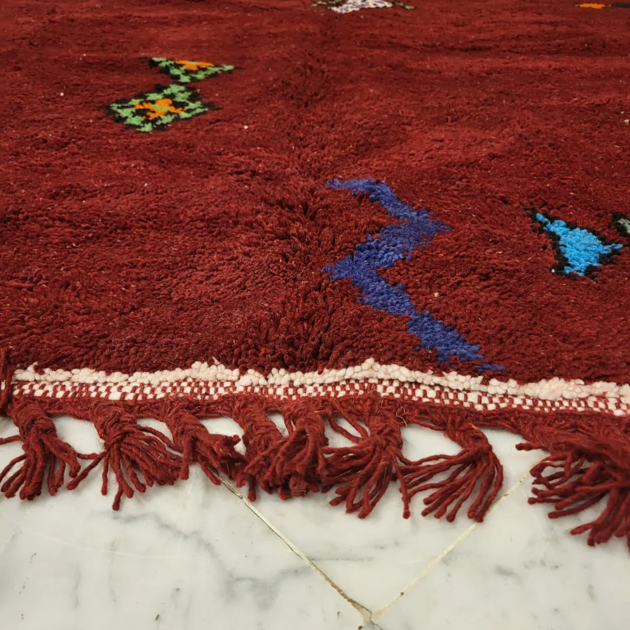 Shag Moroccan Tribal Berber Wool Rug 10'x14' - Image 9