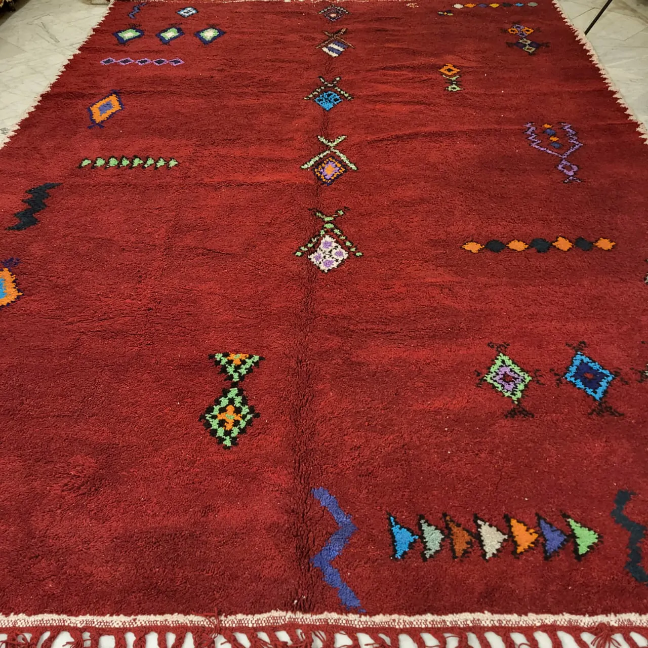 Shag Moroccan Tribal Berber Wool Rug 10'x14' - Image 10