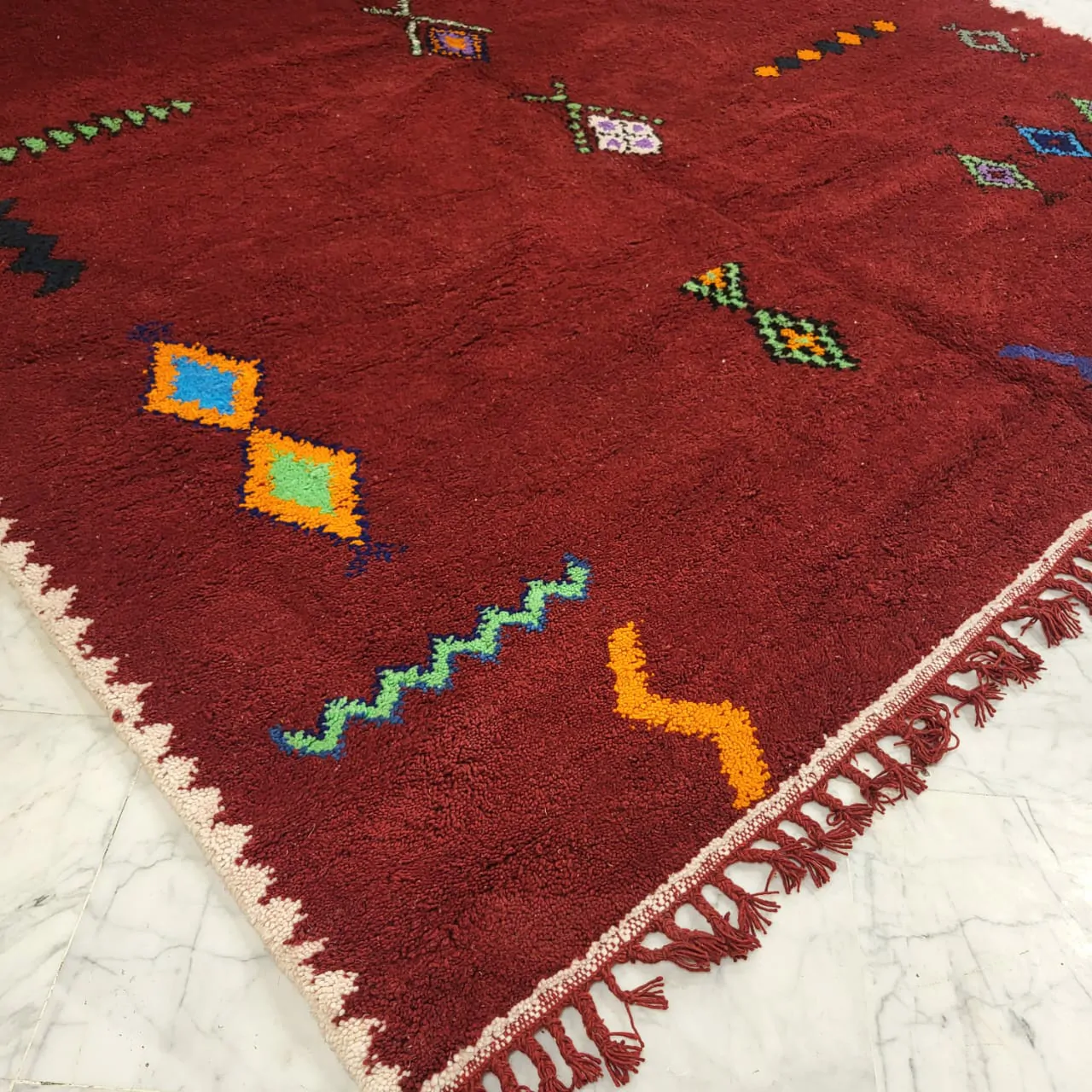 Shag Moroccan Tribal Berber Wool Rug 10'x14' - Image 4