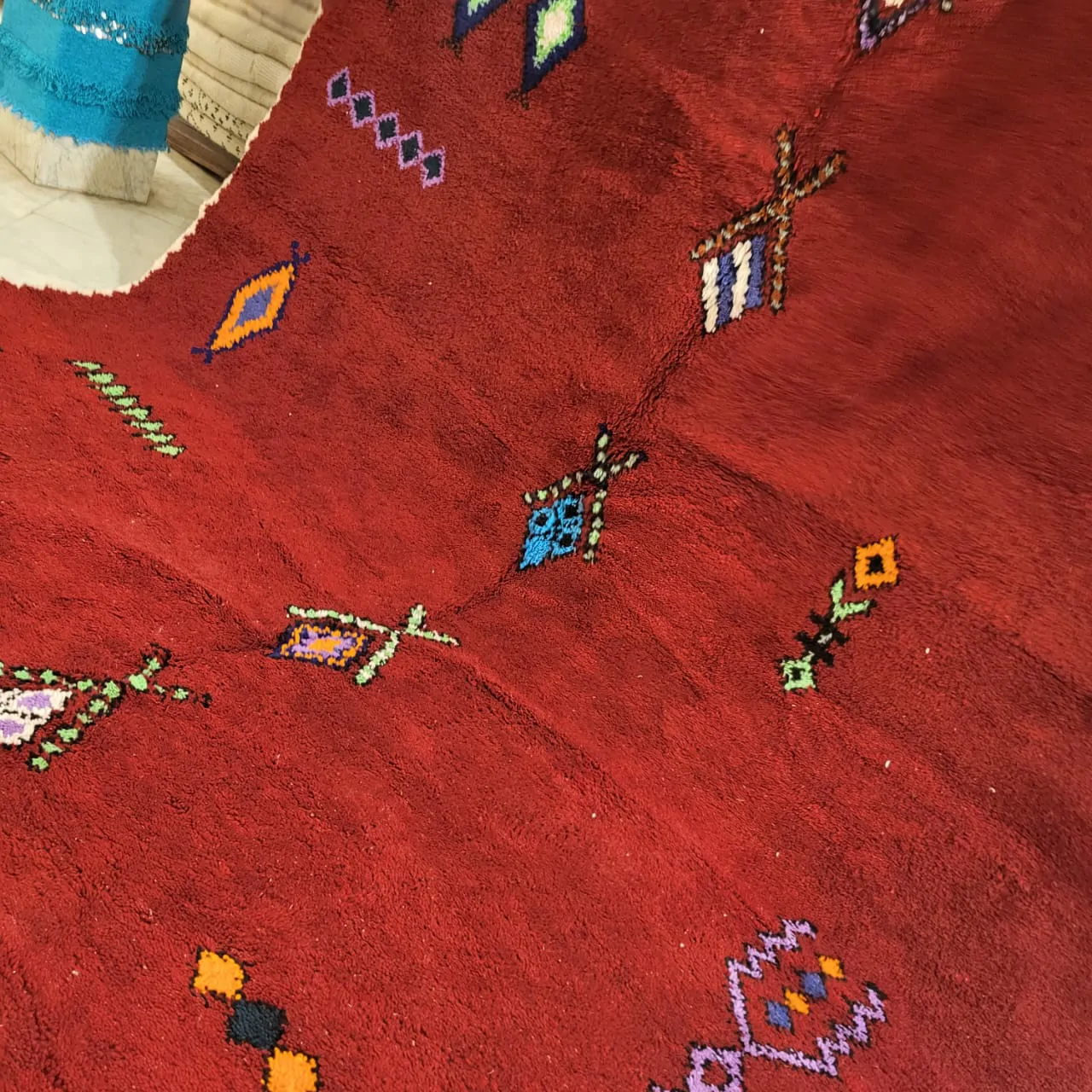 Shag Moroccan Tribal Berber Wool Rug 10'x14' - Image 6