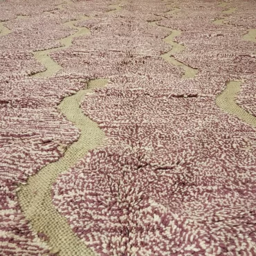 Shag Moroccan Beni Ourain Berber Rug Pink 10’x13′