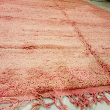 Vintage Moroccan Boujaad Berber Rug Pink 7’x19′