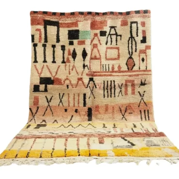 Vintage Moroccan Berber Wool Rug 7’x10′