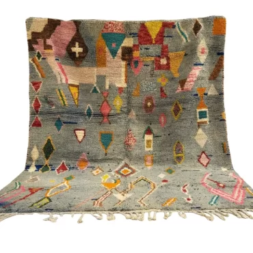 Vintage Moroccan Tribal Berber Wool Rug Boho Style  8’x10′