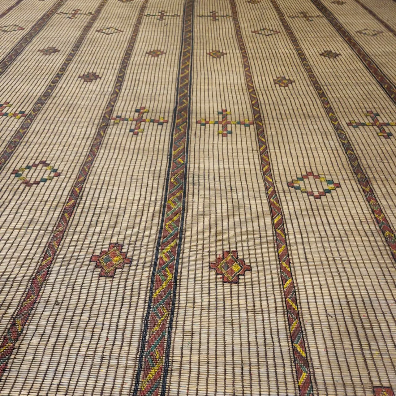 Tuareg Mat Tribal Vintage Mauritanian Rug 10'x16' - Image 5