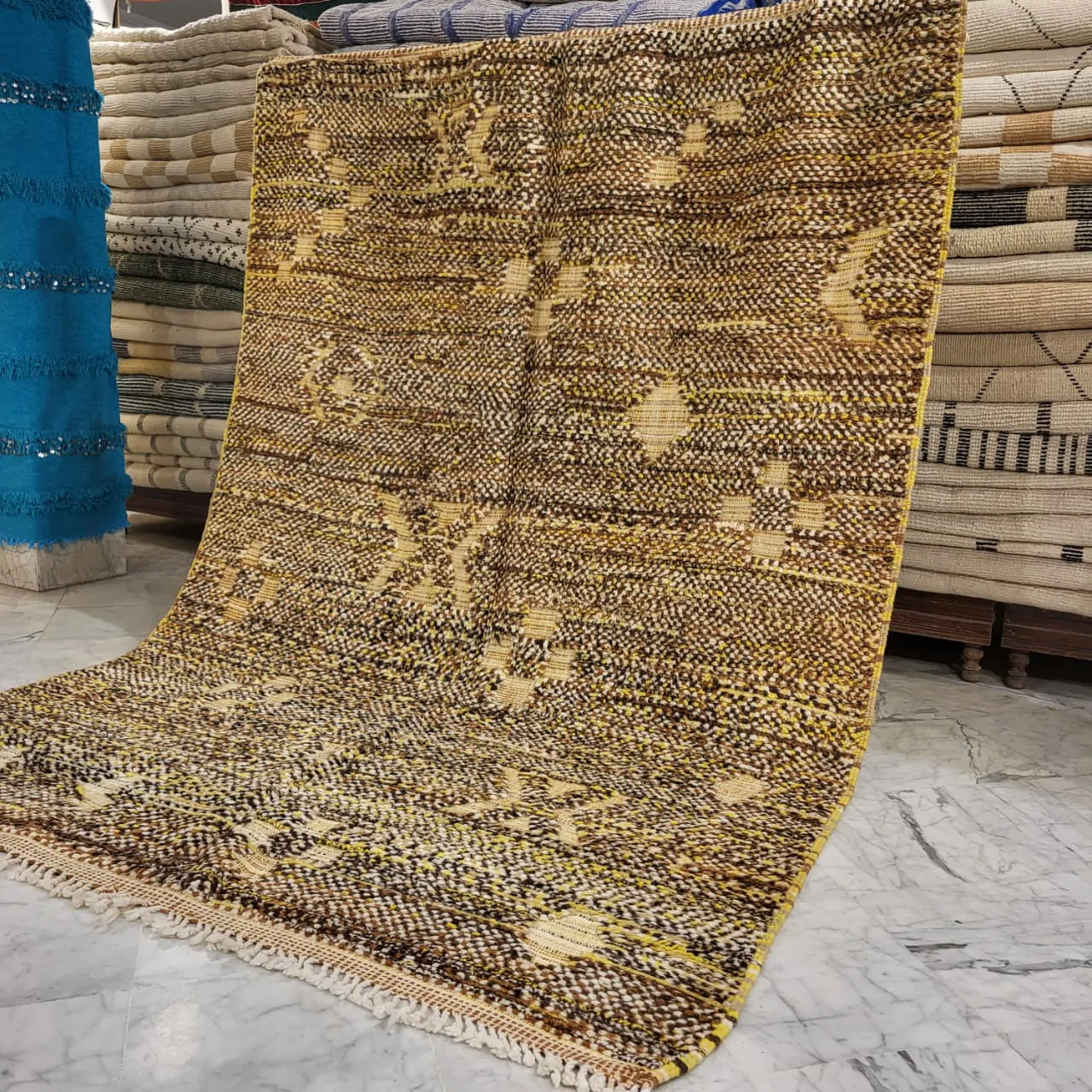 Vintage Moroccan Tribal Berber Wool Rug 7’x10′