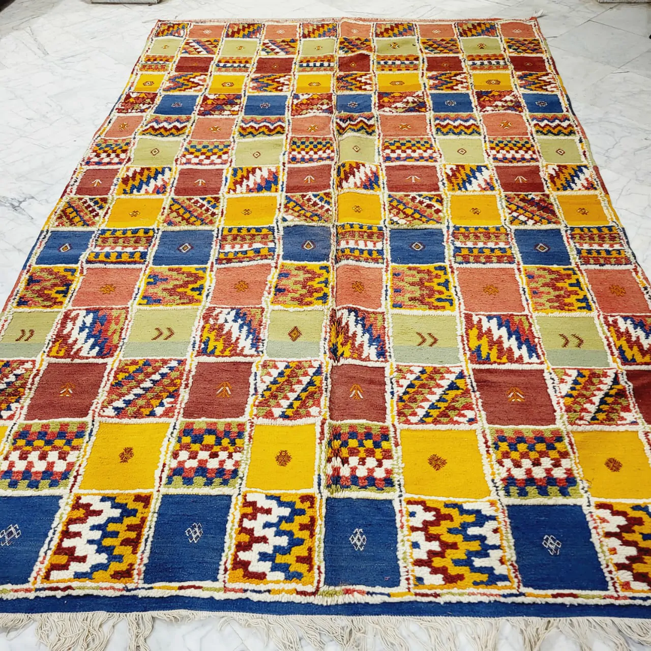 Taznakht Vintage Moroccan Berber Rug 7'x10' - Image 11