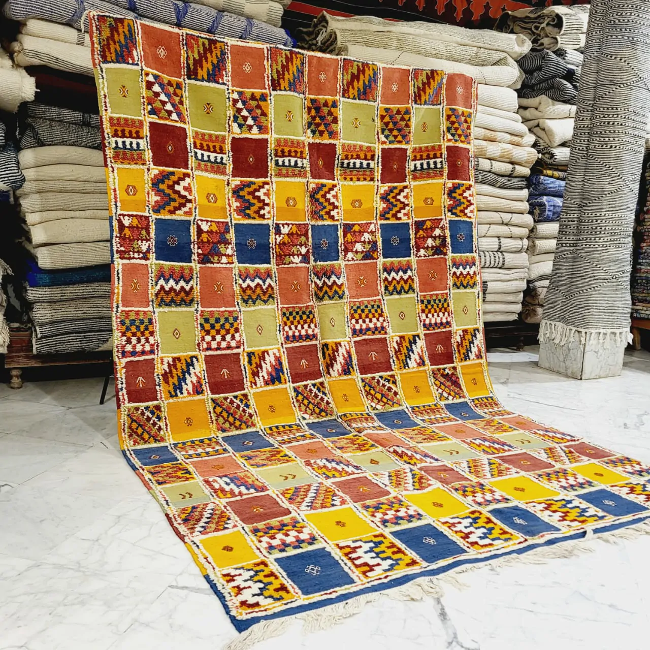 Taznakht Vintage Moroccan Berber Rug 7'x10' - Image 6