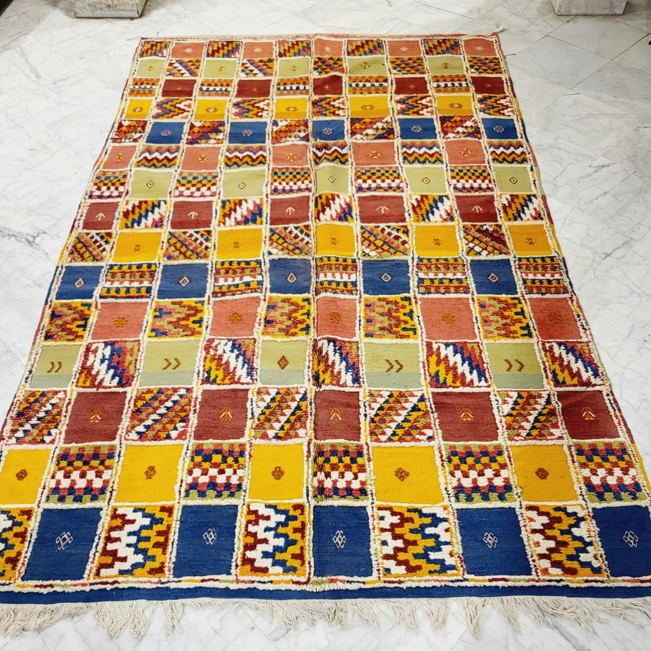 Taznakht Vintage Moroccan Berber Rug 7'x10' - Image 8