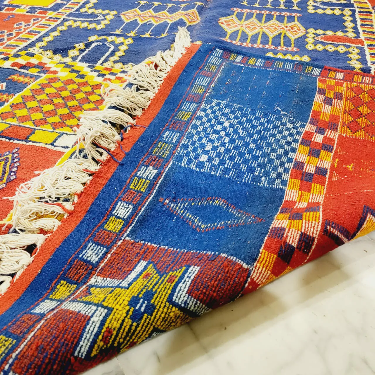 Taznakht Vintage Moroccan Berber Rug 7'x10' - Image 12