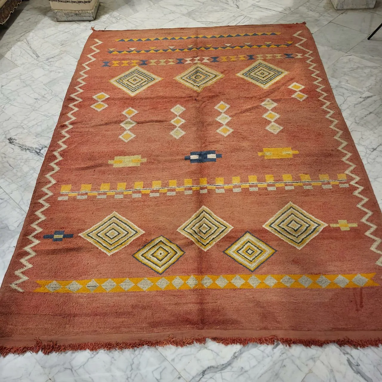 Taznakht Vintage Moroccan Berber Rug 7'x10' - Image 4