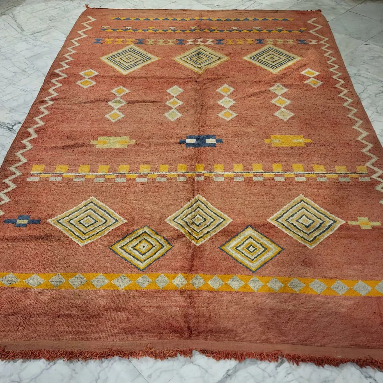 Taznakht Vintage Moroccan Berber Rug 7'x10' - Image 7