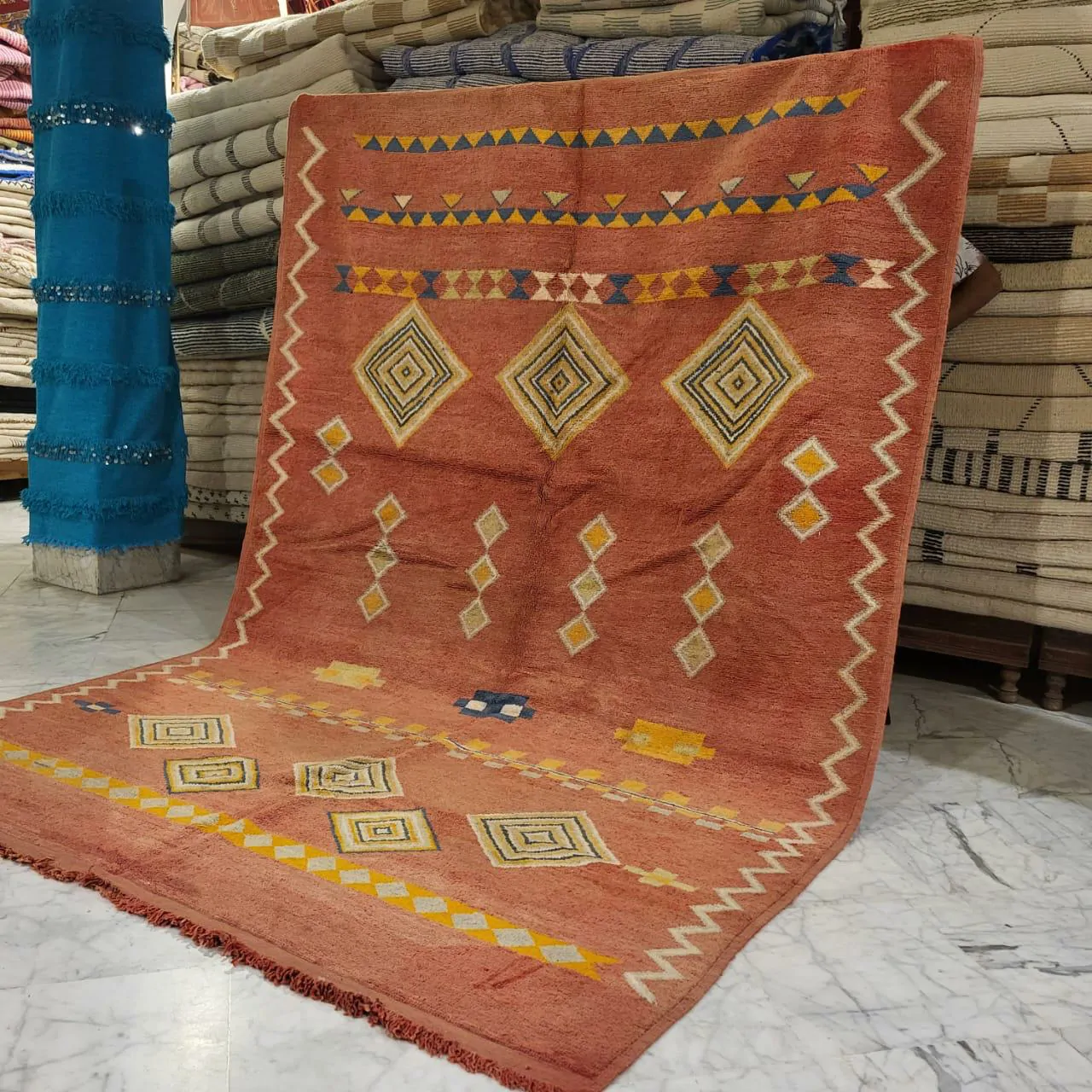 Taznakht Vintage Moroccan Berber Rug 7'x10' - Image 6