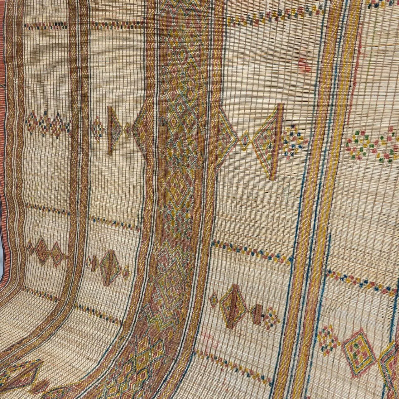 Tuareg Mat Tribal Vintage Mauritanian Rug 7'x9' - Image 5