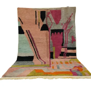 Vintage Moroccan Boujaad Berber  Rug 7’x10′