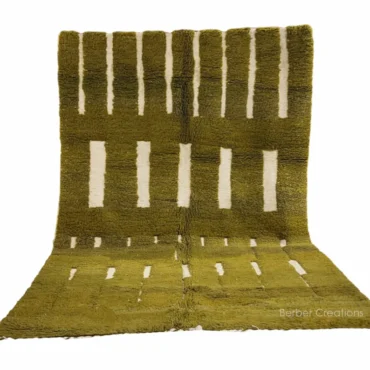 Shag Green Moroccan Wool Rug 7’x10′
