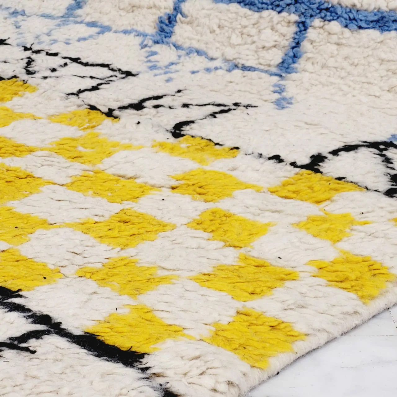 Shag Moroccan Beni Ourain Berber Rug  7’x10′