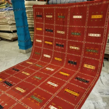 Taznakht Vintage Moroccan Berber Rug Red 8’x14′