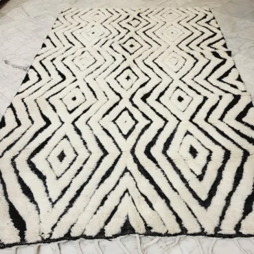 Shag Moroccan Beni Ourain Berber Rug 7’x10′