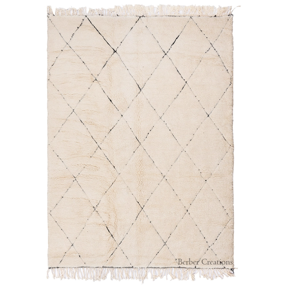 moroccan handwoven beni ourain wool rug